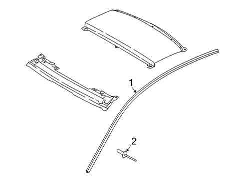 2022 Audi RS5 Exterior Trim - Roof