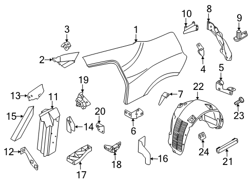 2015 Audi R8 Quarter Panel & Components Diagram 2