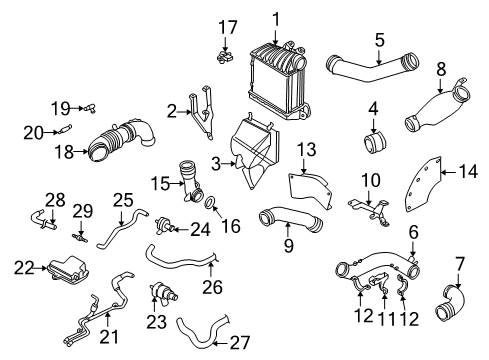 2001 Audi TT Intercooler Diagram for 8L9-145-806-B