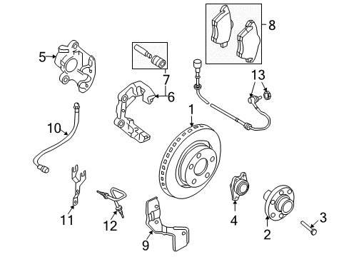 2004 Audi S4 Brake Components