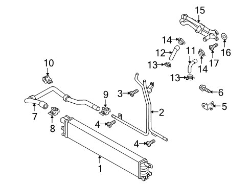 2010 Audi S5 Auxiliary Radiator Diagram for 8K0-145-804-H