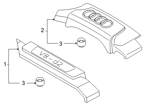 2005 Audi Allroad Quattro Engine Appearance Cover Diagram 2