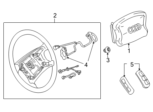 2004 Audi A4 Quattro Steering Systems, Internal Components, Shroud, Switches Diagram 10