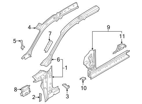 2024 Audi Q8 e-tron Hinge Pillar