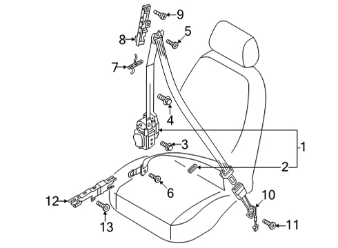 2022 Audi RS7 Sportback Front Seat Belts