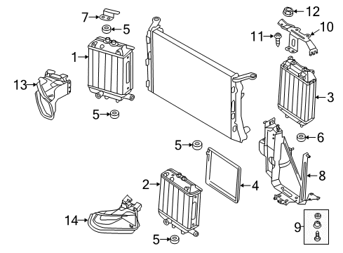 2018 Audi RS7 Radiator & Components, Water Pump