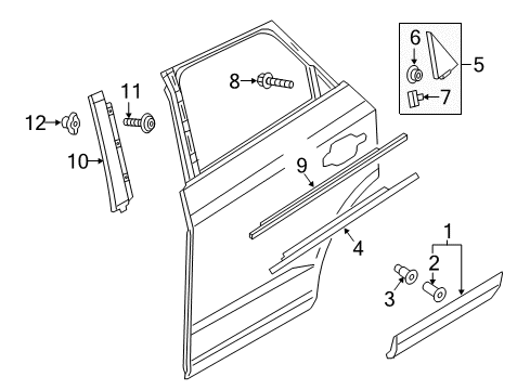 2017 Audi Q3 Quattro Exterior Trim - Rear Door