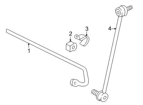 2004 Audi TT Quattro Stabilizer Bar & Components - Front Diagram 2