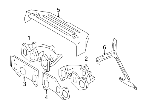 2004 Audi TT Quattro Exhaust Manifold Diagram for 06A-253-033-AL