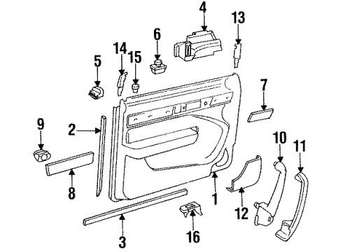 1995 Audi S6 Interior Trim - Front Door