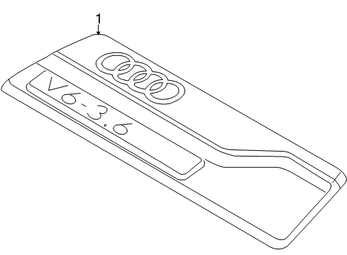 2010 Audi Q7 Engine Appearance Cover Diagram 1