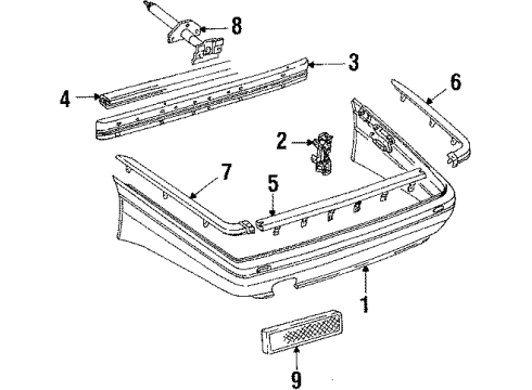 1986 Audi Coupe Rear Bumper