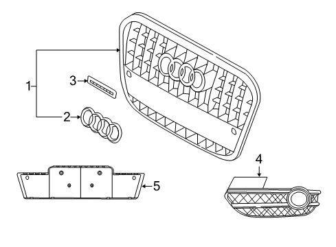 2015 Audi Q3 Quattro Grille & Components