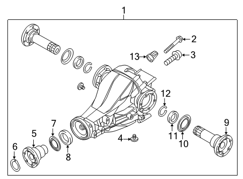 2017 Audi A5 Quattro Axle & Differential - Rear Diagram 1