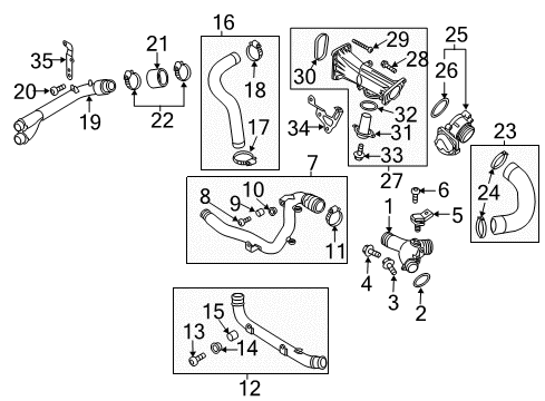 2015 Audi Q7 Cooler Assembly Diagram for 06E-145-621-S