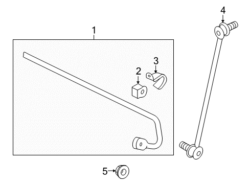 2010 Audi TT Quattro Stabilizer Bar & Components - Front