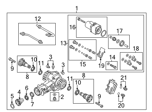 2012 Audi S5 Axle & Differential - Rear Diagram 2