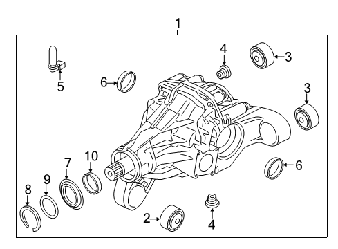 2013 Audi Q7 Axle & Differential - Rear