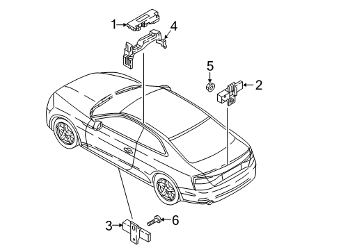 2022 Audi A5 Sportback Keyless Entry Components