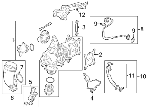 2023 Audi Q7 Turbocharger Diagram for 06N-145-702-E