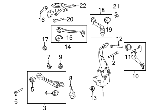 2013 Audi allroad Front Suspension, Control Arm, Stabilizer Bar Diagram 1