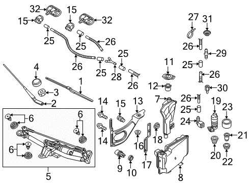 2016 Audi S3 Wiper & Washer Components