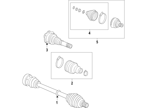 2018 Audi RS5 Front Axle Shafts & Joints, Drive Axles
