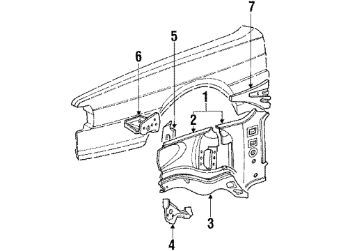 1986 Audi Coupe Structural Components & Rails