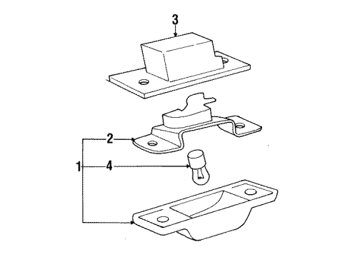 1998 Audi Cabriolet License Lamps