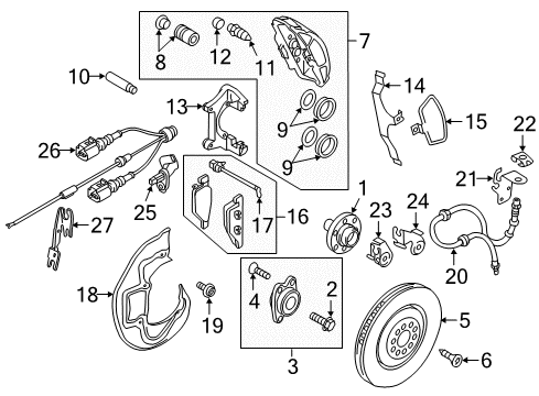 2017 Audi A7 Quattro Brake Components