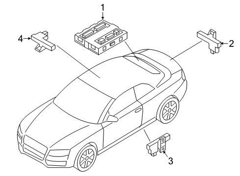 2010 Audi S5 Keyless Entry Components