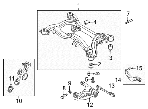 2008 Audi A4 Rear Suspension, Control Arm Diagram 6