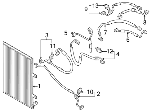 2024 Audi Q4 e-tron Sportback A/C Condenser Diagram 2