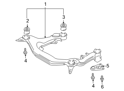 2007 Audi S4 Suspension Mounting - Front Diagram 1