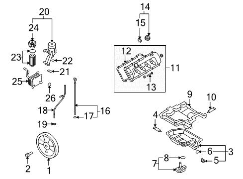 2010 Audi Q7 Engine Parts & Mounts, Timing, Lubrication System Diagram 2