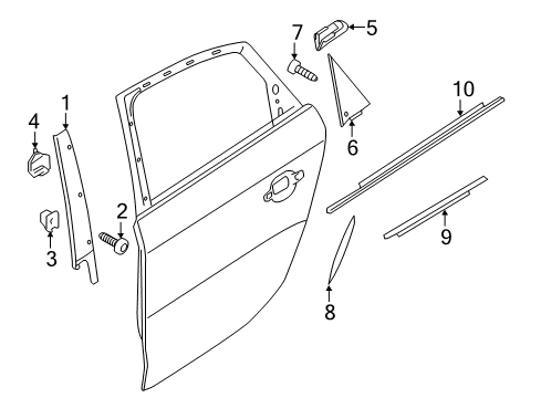 2015 Audi allroad Exterior Trim - Rear Door