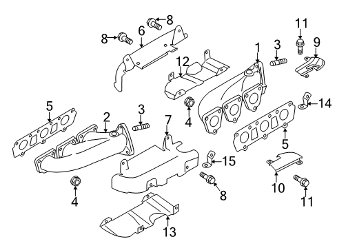 2015 Audi S4 Exhaust Manifold