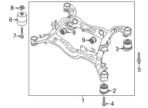 2022 Audi Q5 Suspension Mounting - Rear