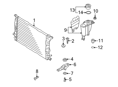 2008 Audi S5 Radiator & Components