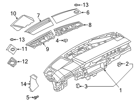 2022 Audi RS7 Sportback Upper Instrument Panel