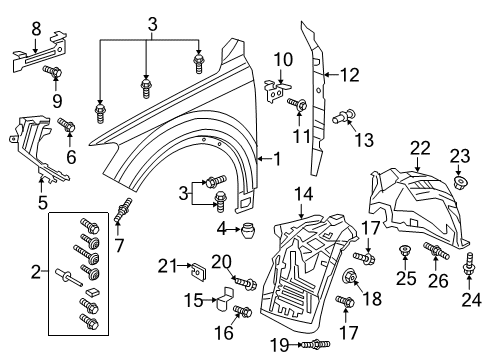 2023 Audi RS Q8 Fender & Components