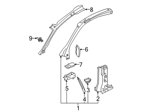 2022 Audi RS5 Sportback Hinge Pillar