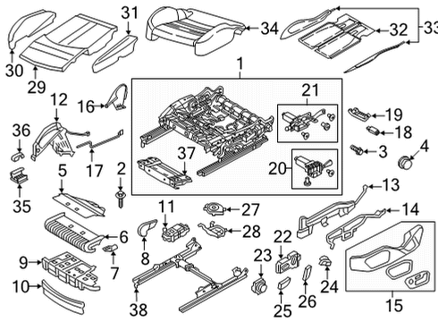 2023 Audi A6 allroad Lumbar Control Seats Diagram 1