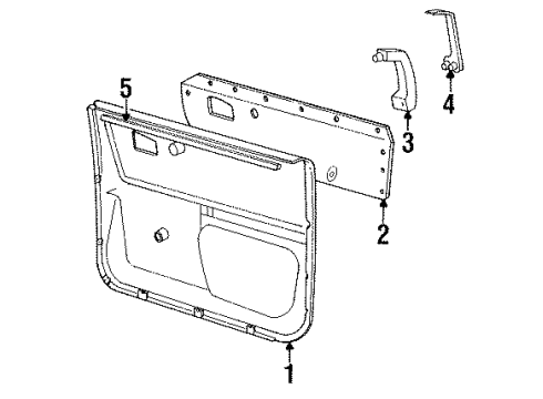 1988 Audi 5000 Front Door Trim