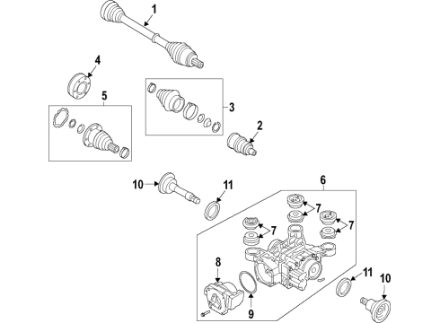 2016 Audi A3 Sportback e-tron Rear Axle, Axle Shafts & Joints, Differential, Drive Axles, Propeller Shaft