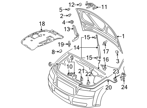 2009 Audi S4 Hood & Components