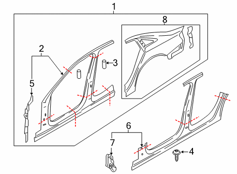 2021 Audi S4 Aperture Panel, Uniside