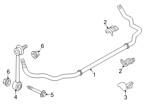 2013 Audi Q7 Stabilizer Bar & Components - Rear