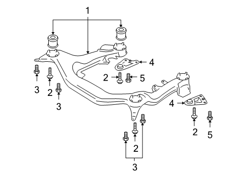 2003 Audi A4 Suspension Mounting - Front Diagram 3