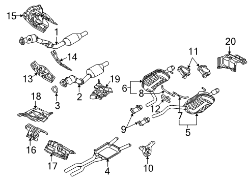 2003 Audi A4 Exhaust Components Diagram 5